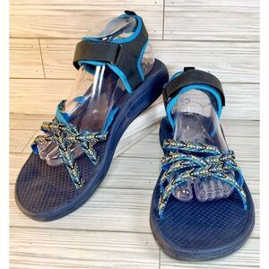 NWB Nova Utopia Blue w/ Yellow Outdoors Sport Sandals S:10